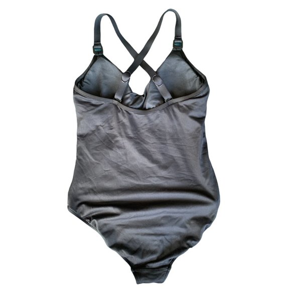 Seafolly Pintucked One Piece Racerback Swimsuit in Black AUS Size 12 / US 8 - Picture 9 of 11